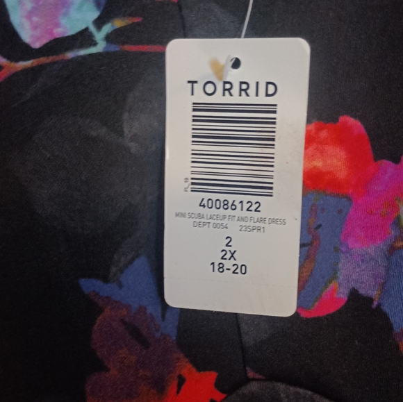 Mini Scuba Lace-Up Fit And Flare Dress - Picture 4 of 7